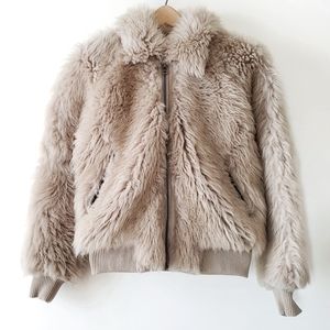 Madewell Mongolian Shearling Bomber Jacket
XS